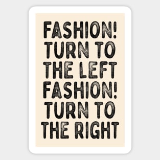 Fashion!  - Lyrics Typography Design Sticker